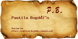 Pastila Bogdán névjegykártya